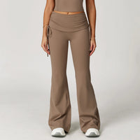 Bell-bottoms High Waist Workout Yoga Leggings Fitness Butt Lifting Scrunch Butt Sports Gym Flared Pants Women Wide Leg Pants