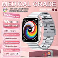 1.85-inch AMOLED Screen Smart Watch Women Bluetooth Call NFC Heart Rate Blood Pressure Blood oxygen Lady Sleep Smartwatches 2026