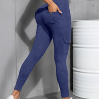 CHRLEISURE Seamless Yoga Pant with Pocket Women's Hip Lifting Sport Leggings Gym High Waist Fitness Tight Elastic Slim Workwear
