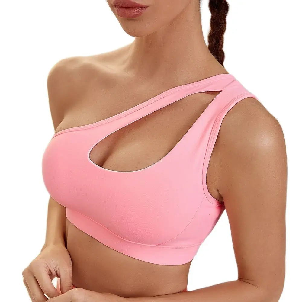 One-Shoulder Shock-Reducing Sports Bra