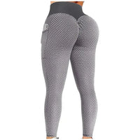 High Waist Women's Casual Fitness Trousers with Pockets Scrunch Butt Workout Leggings Push up Yoga Gym Tights S-3XL