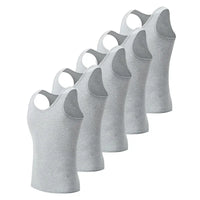 5-piece European and American Size MEN'S Cotton-based Simple Joker Vest plus Size Fitness Sleeveless T